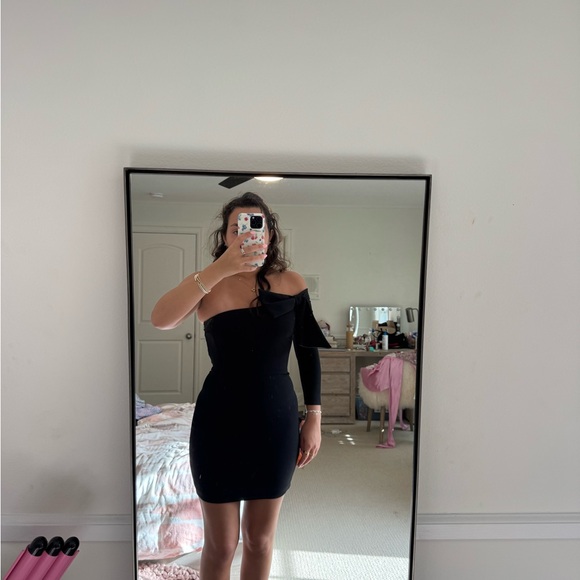 REVOLVE One Shoulder Black Dress - Picture 2 of 3